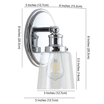 Beverly Iron/Seeded Glass Classic Cottage LED Vanity Light